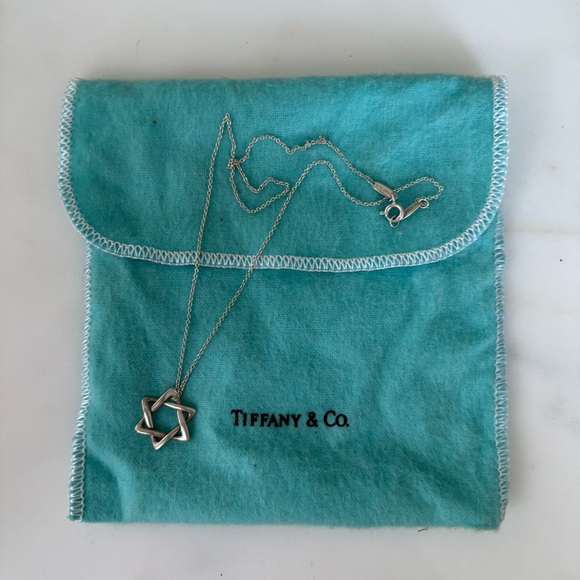 Tiffany & Co. Silver Star Pendant with Turquoise Pouch - Picture 1 of 4